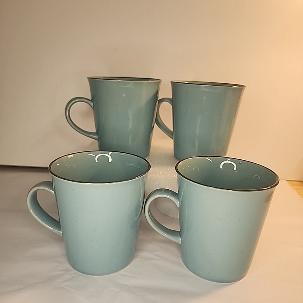 Union Street Café Blue Royal Doulton Gordon Ramsey Coffee Mugs x 4 Tea Stoneware